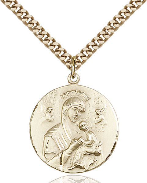 Gold-Filled Our Lady of Perpetual Help Necklace Set