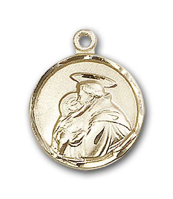 14K Gold Saint Anthony Pendant - Engravable