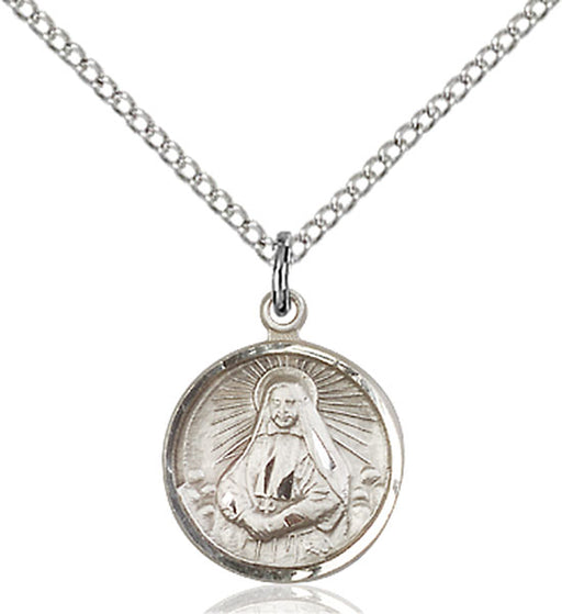 Sterling Silver Saint Cabrini Necklace Set