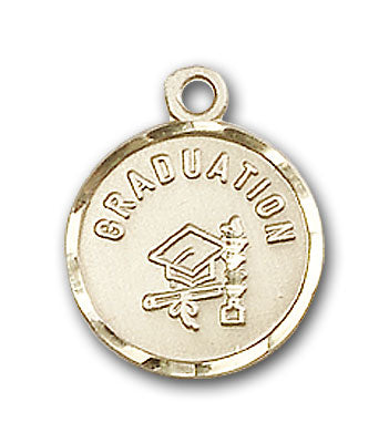 14K Gold Graduation Pendant - Engravable