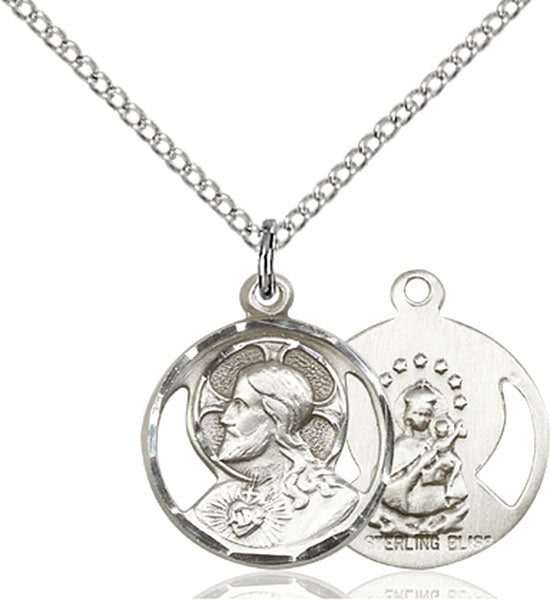 Sterling Silver Scapular Necklace Set