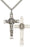 Sterling Silver Saint Benedict Crucifix Necklace Set