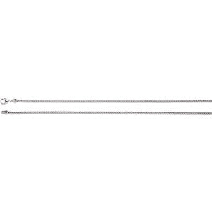 18-inch Solid Foxtail Chain with Lobster Clasp - Sterling Silver