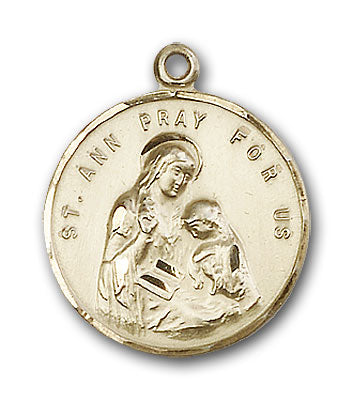 14K Gold Saint Ann Pendant - Engravable