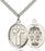 Sterling Silver Cross and National Guard Necklace Set