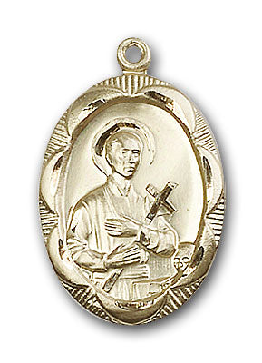 14K Gold Saint Gerard Pendant - Engravable