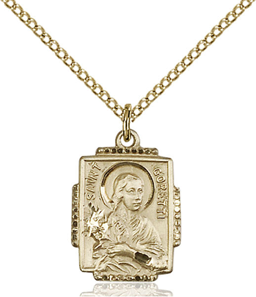 Gold-Filled Saint Maria Goretti Necklace Set