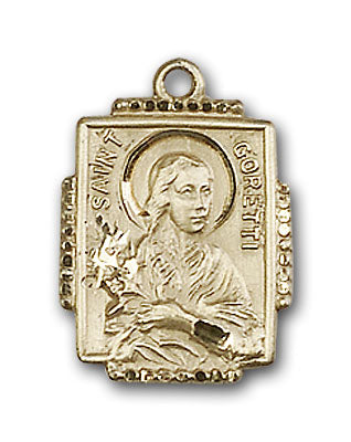 14K Gold Saint Maria Goretti Pendant - Engravable