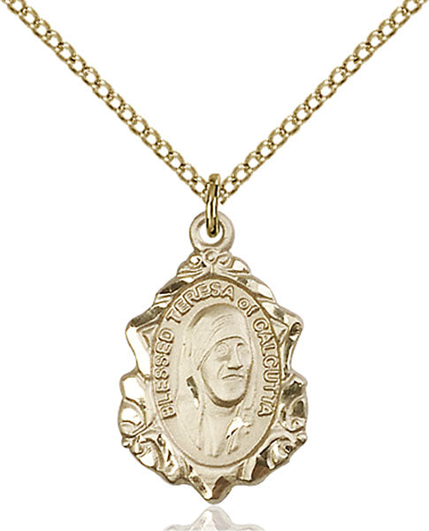 Gold-Filled Blessed Teresa of Calcutta Necklace Set