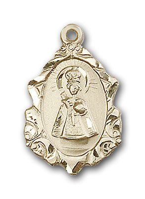 14K Gold Infant of Prague Pendant - Engravable