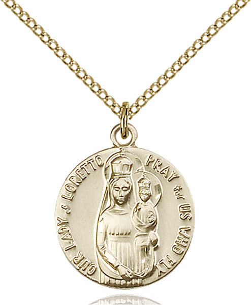 Gold-Filled Our Lady of Loretto Necklace Set