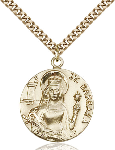 Gold-Filled Saint Barbara Necklace Set