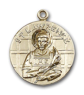 14K Gold Saint Lawrence Pendant - Engravable