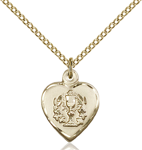 Gold-Filled Heart and Communion Necklace Set