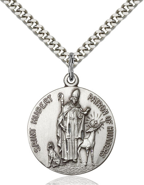 Sterling Silver Saint Hubert of Liege Necklace Set