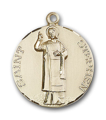 14K Gold Saint Stephen Pendant - Engravable