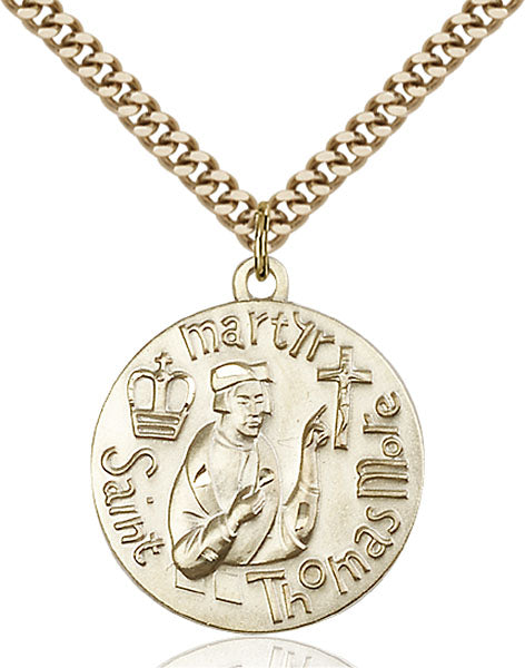 Gold-Filled Saint Thomas More Necklace Set