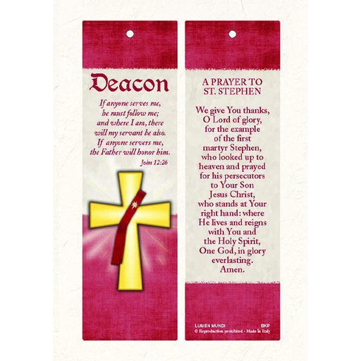 Deacon Laminated Bookmark