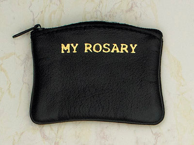 6-Pack - Small Leather 3-inch x 2-1/2-inch Rosary Pouch