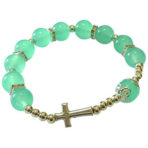 Turquoise Cross Stretch Bracelet