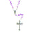 Imitation Glass Stone Rosary - Light Purple