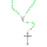 Imitation Glass Stone Rosary - Light Green