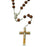 Wooden Rosary with Light Brown Wooden Crucifix - Round Light Wood Beads