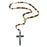 Wooden Rosary - Multi-color Wood Beads with Black Wood Crucifix