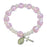 Rose Imitation Murano Glass Stretch Bracelet