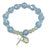 Light Blue Imitation Murano Glass Stretch Bracelet
