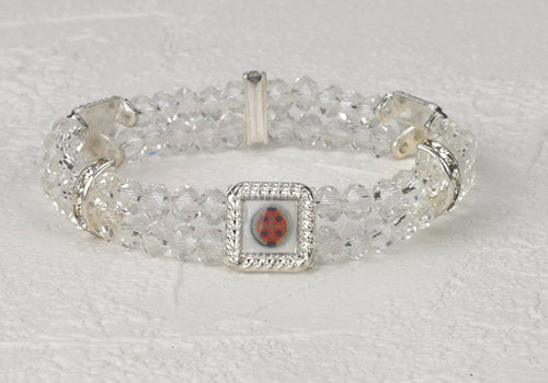 St Benedict Crystal double Strand Bracelet