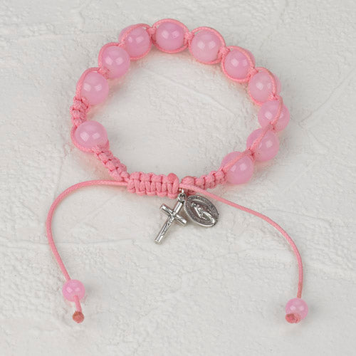 6-Pack - Slip knot bracelet- Rose