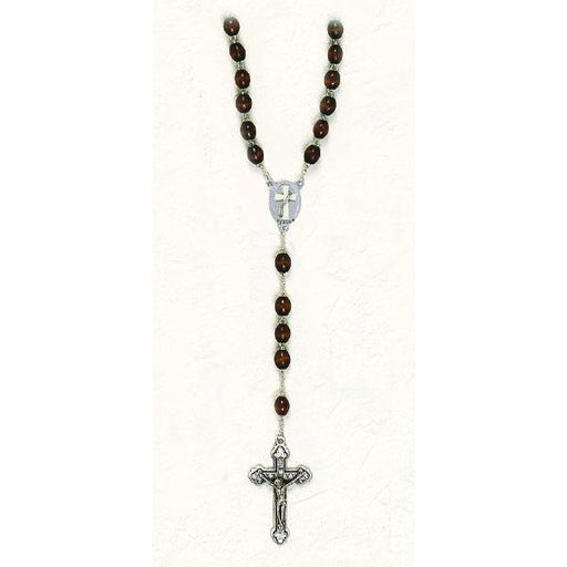 Deacon Brown Wood Rosary