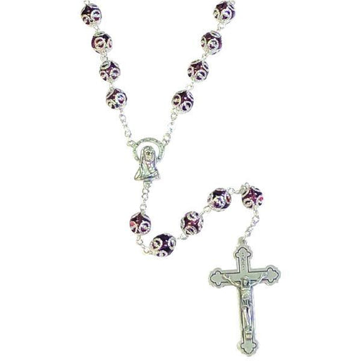 Premium FIligree Bead Rosary - Purple