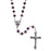 Metallic Crystal Rosary - Purple