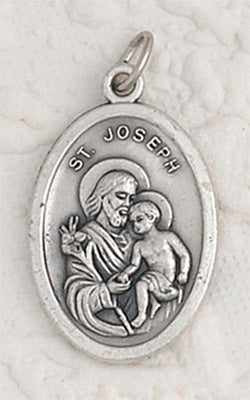 St Joseph Oxidized Pendant