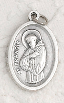 St Francis Oxidized Pendant