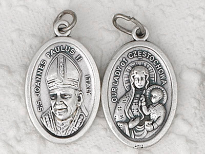 25-Pack - Pendant-Pope John Paul II/Czestochowa