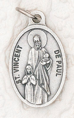 Oxidized Pendant-St Vincent De Paul