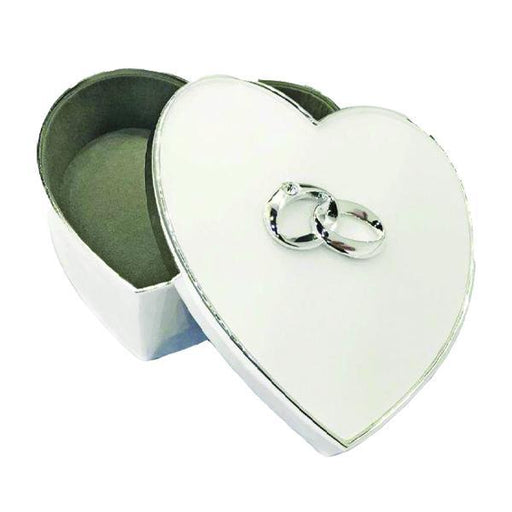 Silver-plated Heart Shaped Keepsake Box
