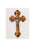 10-inch Olive Wood 14-Station Crucifix - Silver Tone Corpus