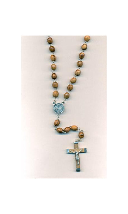 6-Pack - Olive Wood Rosary Oval Beads [19 in]