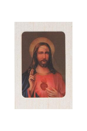 12-Pack - 3-D Card - Sacred Heart of Christ/ Immaculate Heart of Mary