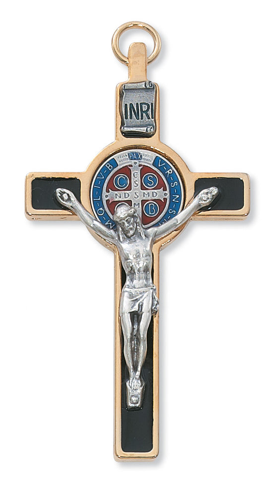 3-inch Gold Saint Benedict Crucifix