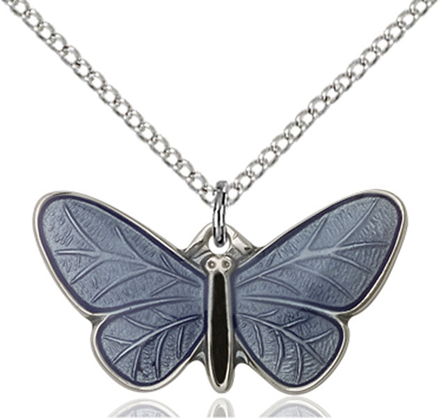 Sterling Silver Butterfly Necklace Set