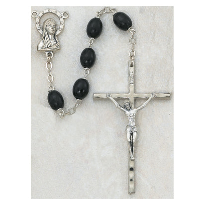 6X8 Mm Black Wood Rosary