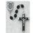 5X7MM Black Lourdes Rosary