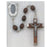 5X7MM Brown Wood Lourdes Rosary..