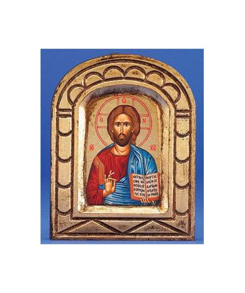 Pantocrator (Christ the Teacher)- Hand-Carved and Painted