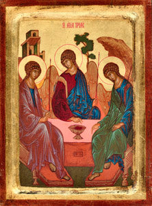12 x 9 inch Hand Painted Version of Rublev's trinity